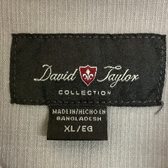 David Taylor Collection Light Gray Short Sleeve Button-Up Shirt Men's Size XL - Picture 5 of 6
